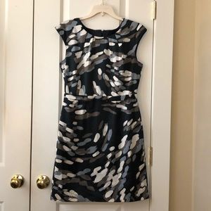 Beautiful deep grey brushstroke dress from Banana